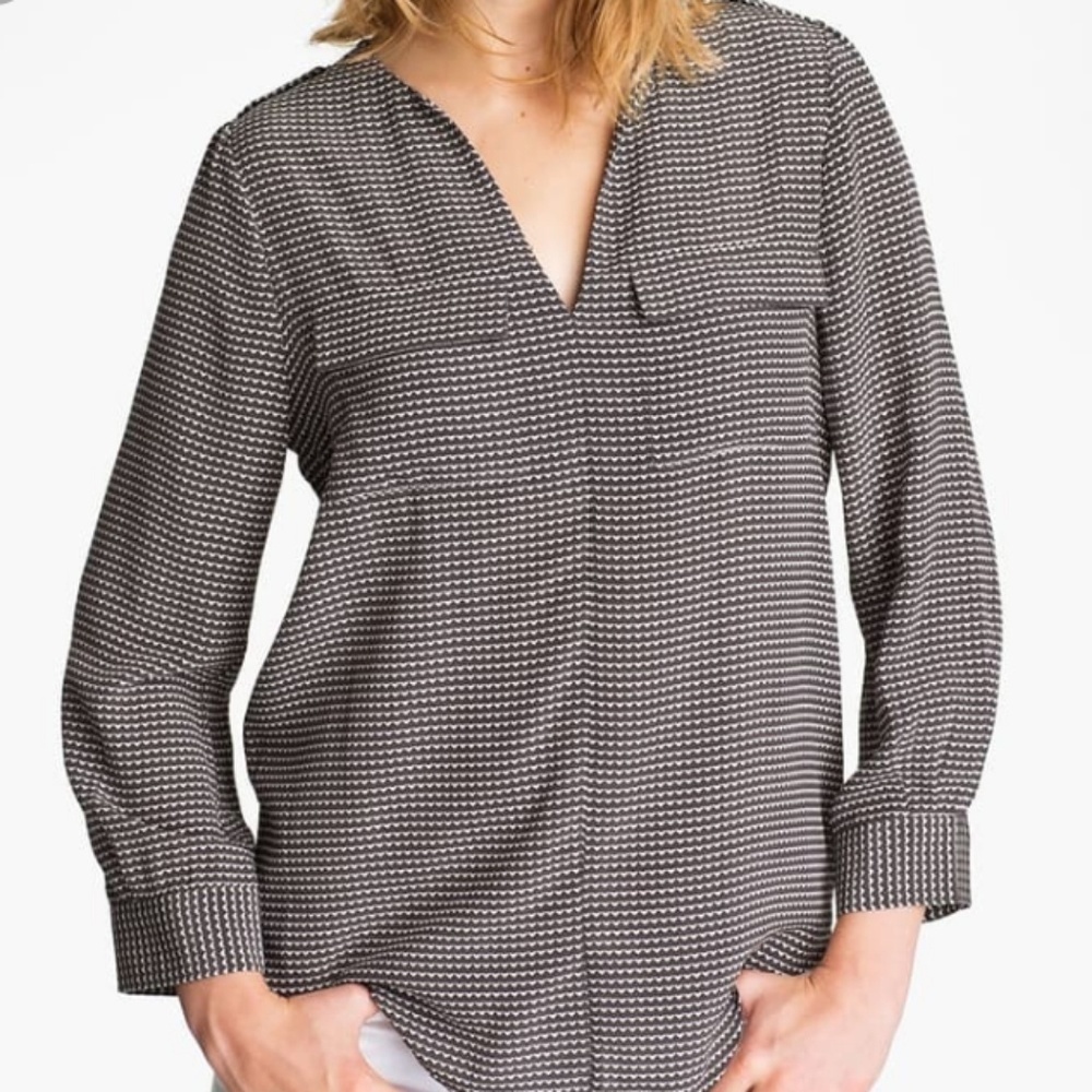 Joie Marlo Silk Pocket Blouse